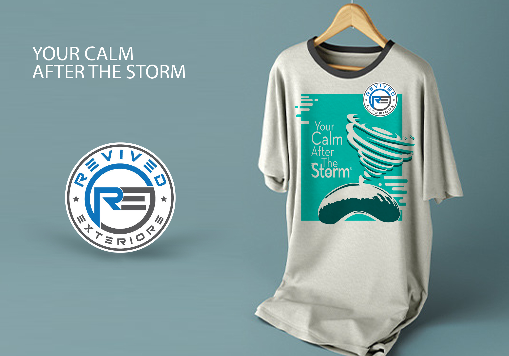 T-shirt Design by Gayan for Revived Exteriors, Inc. | Design #24599978