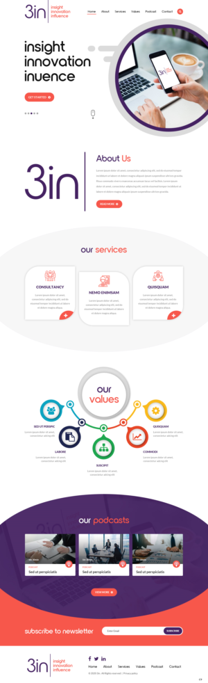 Web Design par pb pour 3in | Design : #24569995
