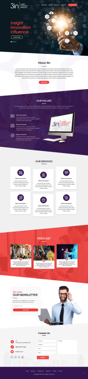 Web Design par pb pour 3in | Design : #24570001