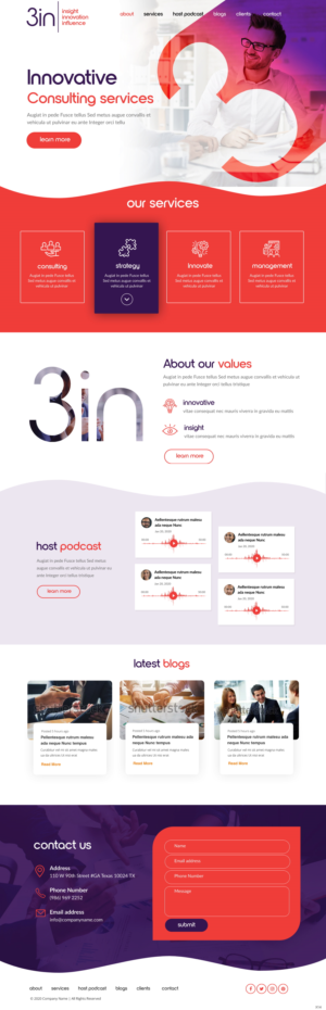 Web Design par pb pour 3in | Design : #24570002