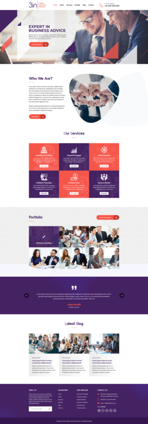 Web Design par Senthil Kumaar V pour 3in | Design : #24566295