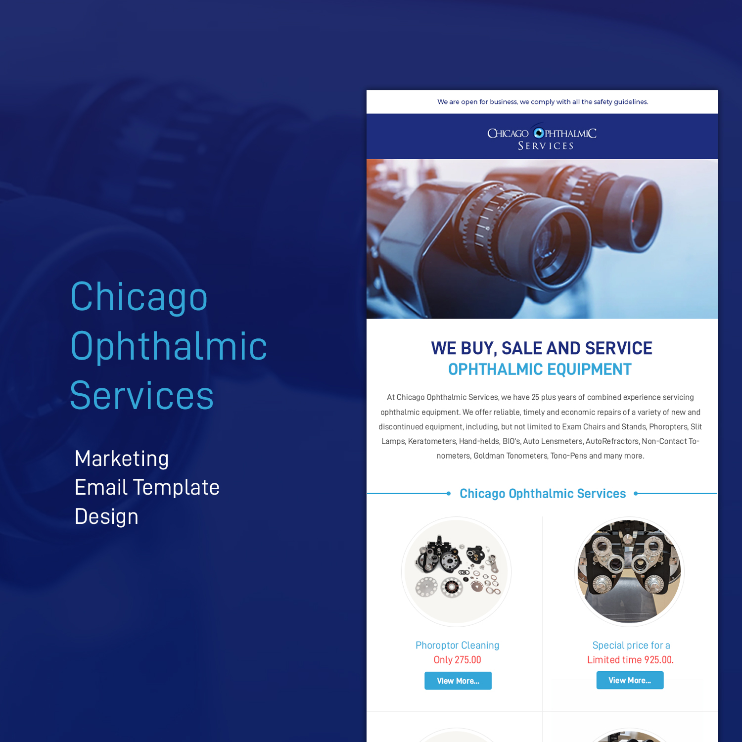 E-Mail Marketing-Design von Best Design Hub für Chicago Ophthalmic Services, Inc | Design #24576943