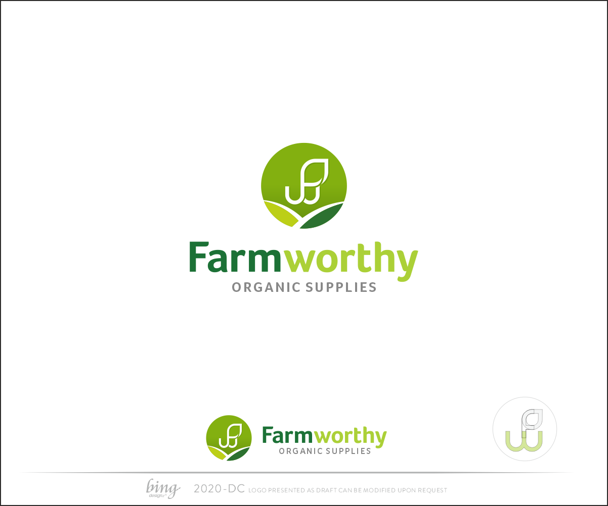 Logo Design by bingdesignz for Farmworthy Organic Supplies | Design #24565463