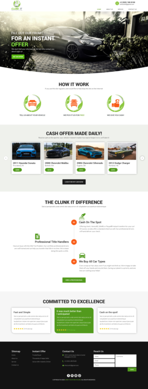 Website Revamp: Clunkit.com | Web Design by sai.designer87