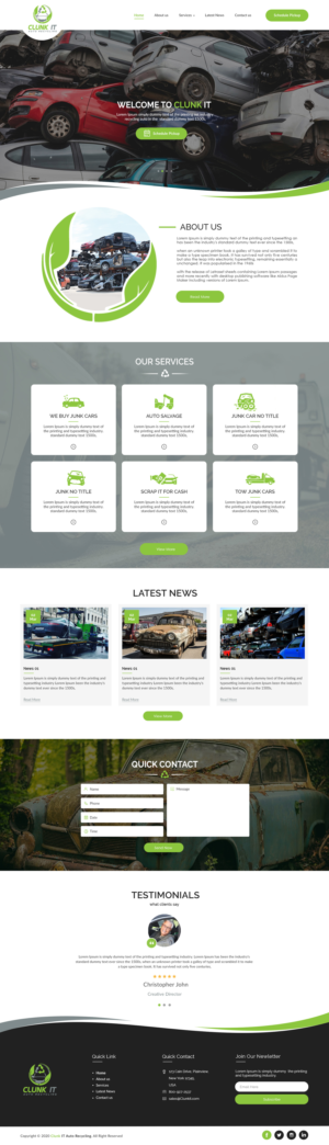 Website Revamp: Clunkit.com | Web Design by bdesigner9