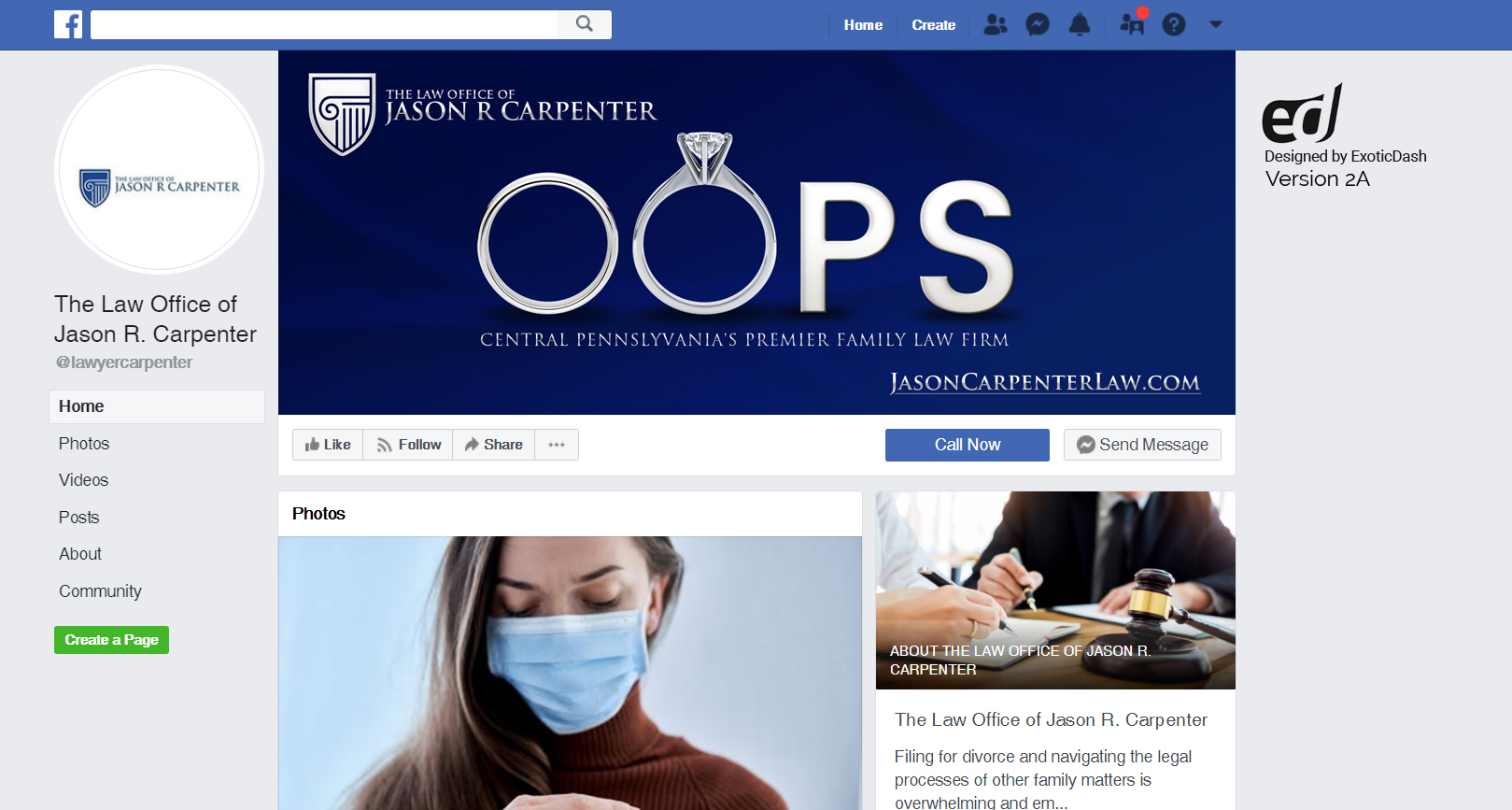 Facebook Design by ExoticDash for this project | Design #24620015