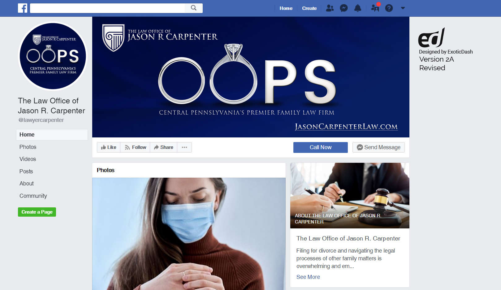 Facebook Design by ExoticDash for this project | Design #24625206