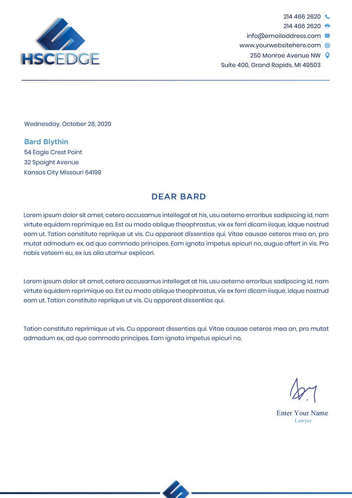 Letterhead Design by Sandaruwan for HSC EDGE | Design #24578949