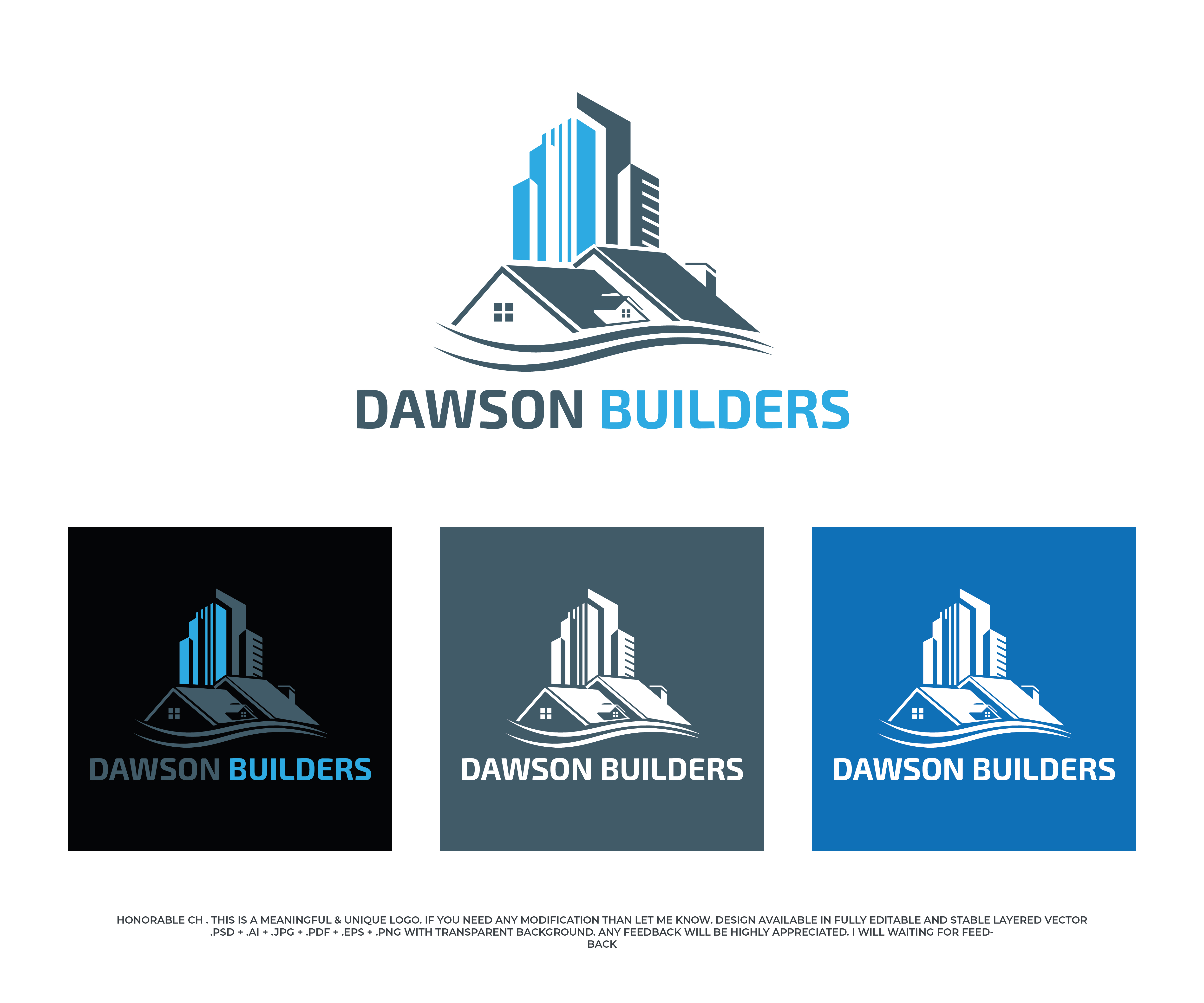 Diseño de Logo por designprotox para Dawson Builders | Diseño #24633785