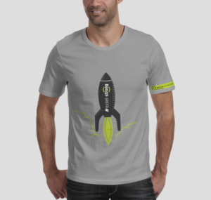 T-Shirt mit Startup Slogan & Rocket | Diseño de Camiseta por atularts