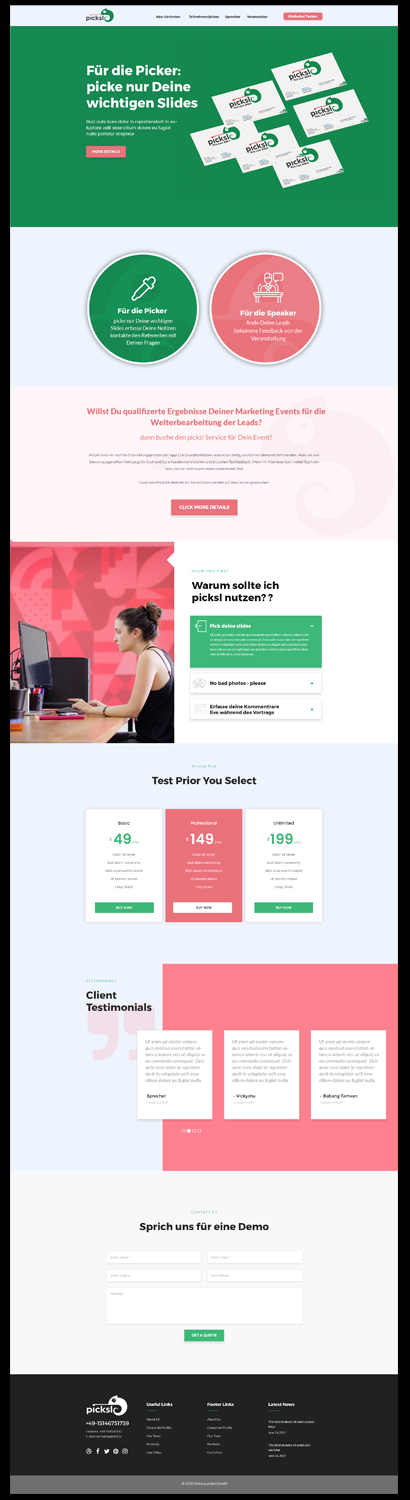 WordPress-Design von Best Design Hub für Antony picksl GmbH | Design #24630400