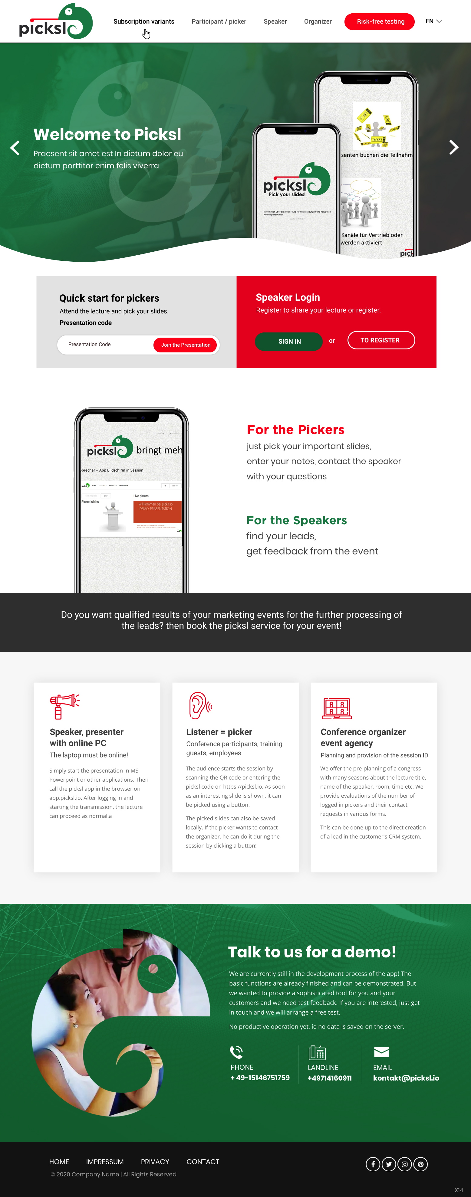 Wordpress Design by pb for Antony picksl GmbH | Design #24586103