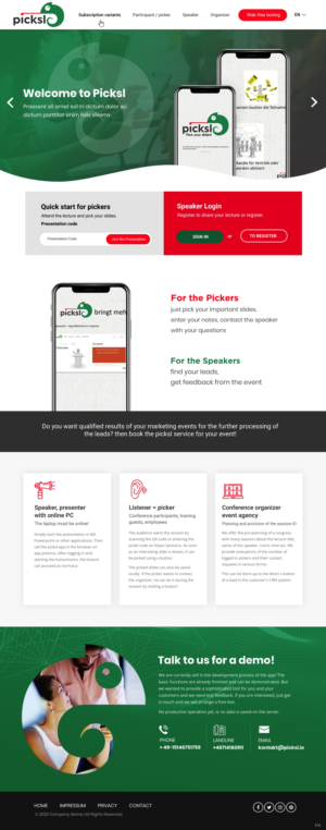 Design Wordpress par pb pour Antony picksl GmbH | Design : #24586103