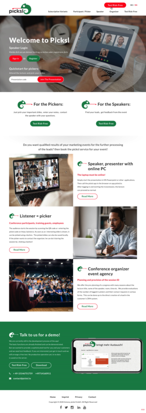 Design Wordpress par pb pour Antony picksl GmbH | Design : #24599344