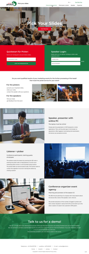 Design Wordpress par pb pour Antony picksl GmbH | Design : #24599346