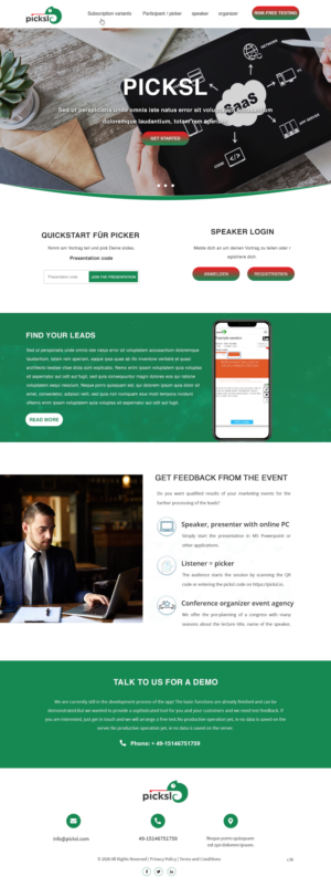 Wordpress Design by pb for Antony picksl GmbH | Design: #24599347