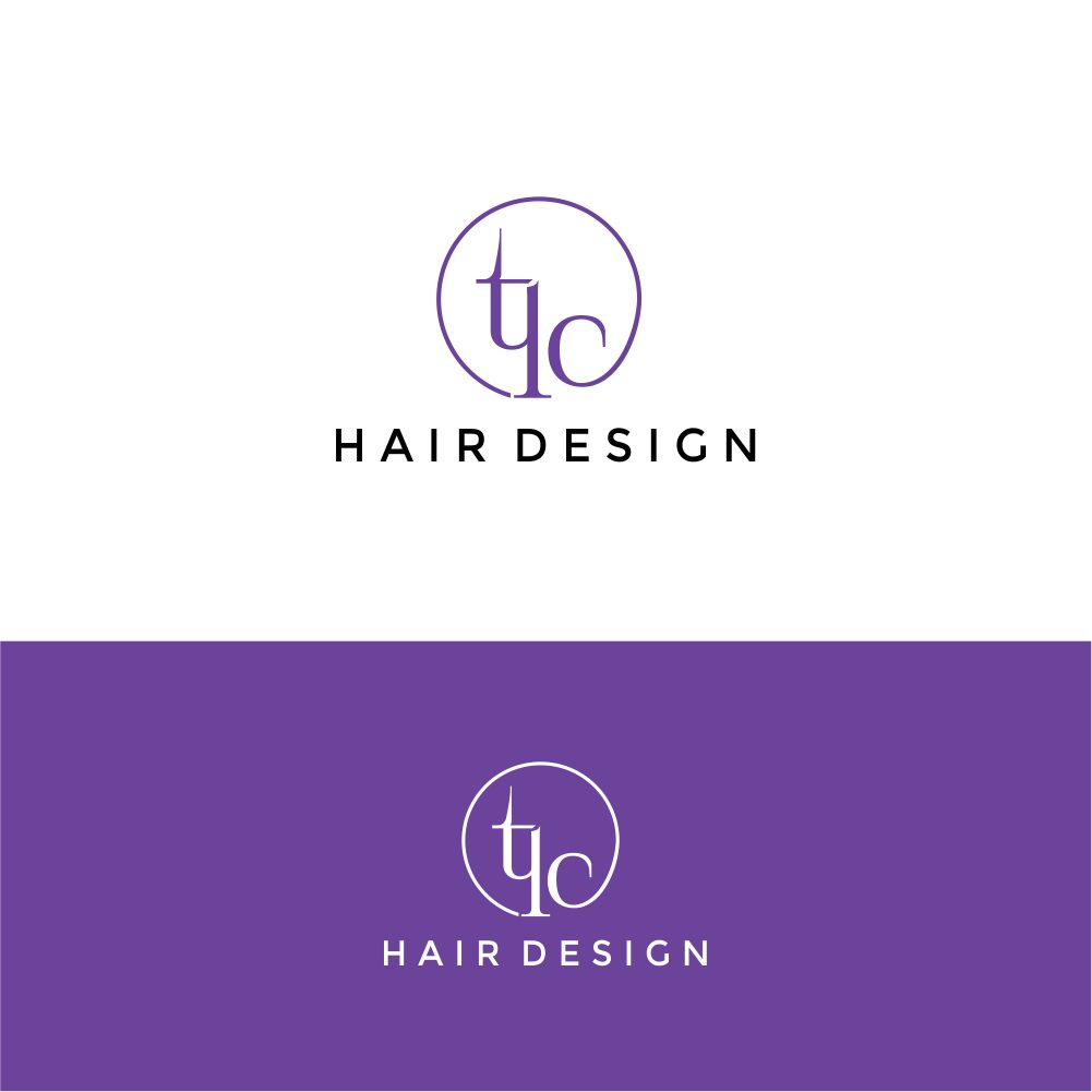 Modern Professional Hair And Beauty Logo Design For TLC Hair Design