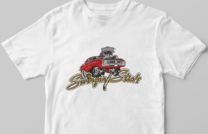 Caricature Graffiti Race Car Shirt CAR SHOW Drag Racing | T-shirt Design by Elizaveta M