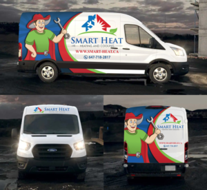 SMART HEAT HEATING AND COOLING WORKING VAN | Car Wrap Design by Kira Graphics