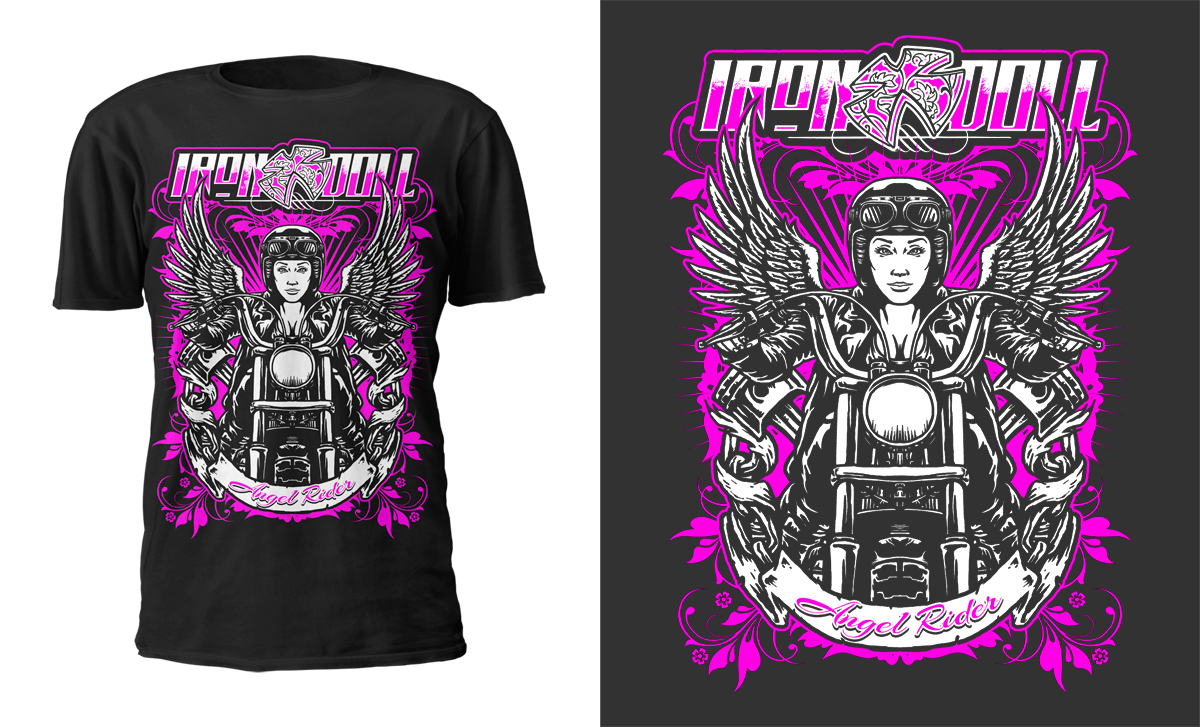 T-Shirt-Design von D'Mono für Girl Rider Pty Ltd | Design #25036317