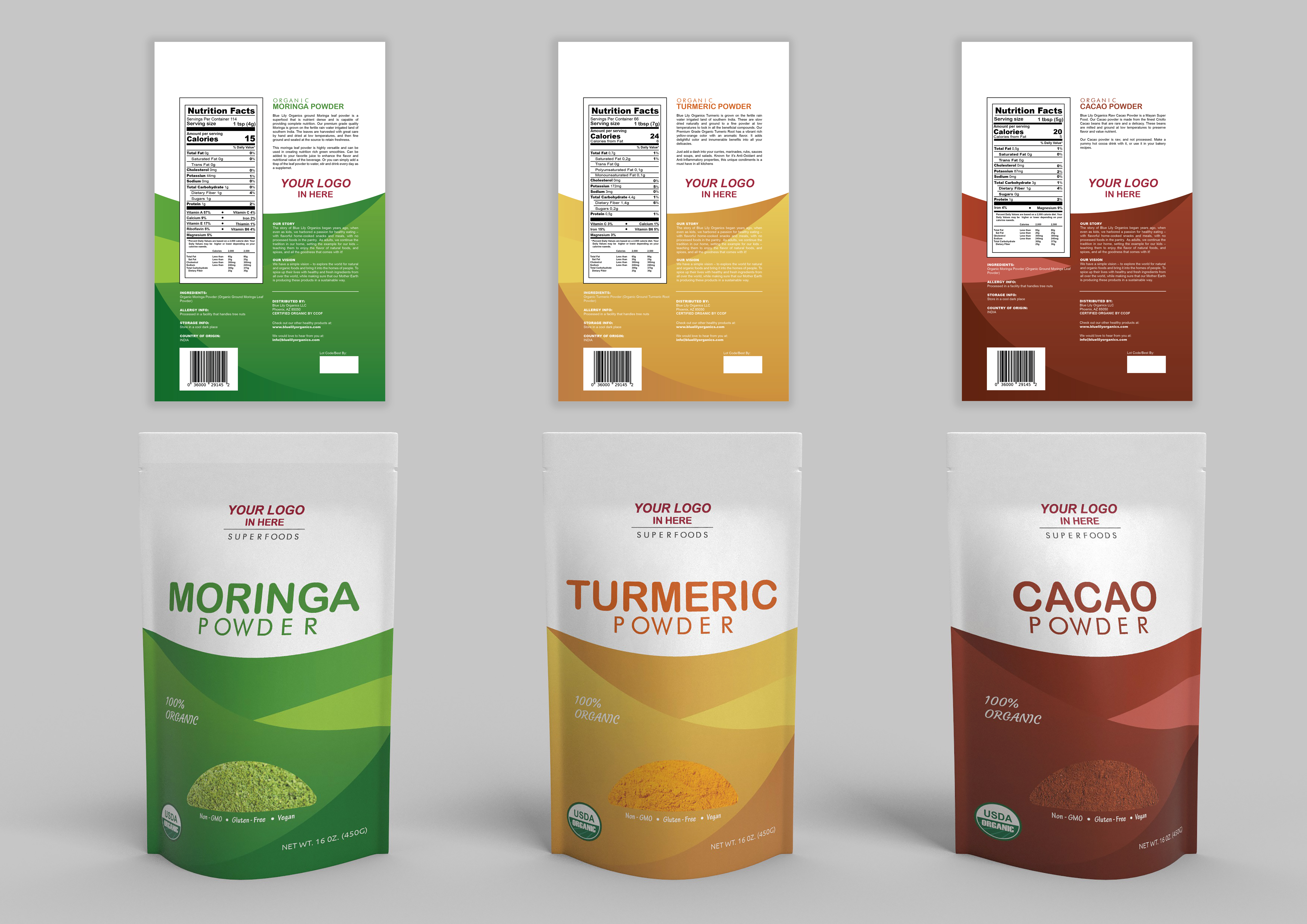 Packaging Design by BIZ Design for Blue Lily Organics LLC | Design #24692342