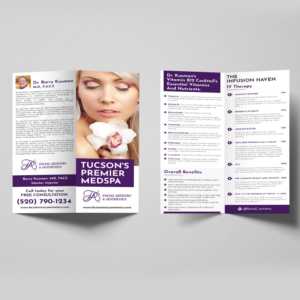 High-End Bifold Brochure for Aesthetics Medspa Business | Diseño de Brochure por aspiremedia