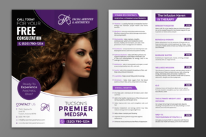 High-End Bifold Brochure for Aesthetics Medspa Business | Brochure Design by ecorokerz