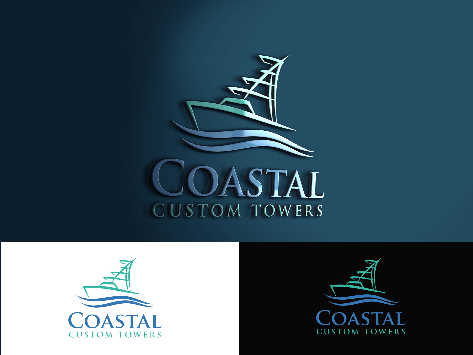 Logo Design by megamen for Coastal Custom Towers | Design #24602001