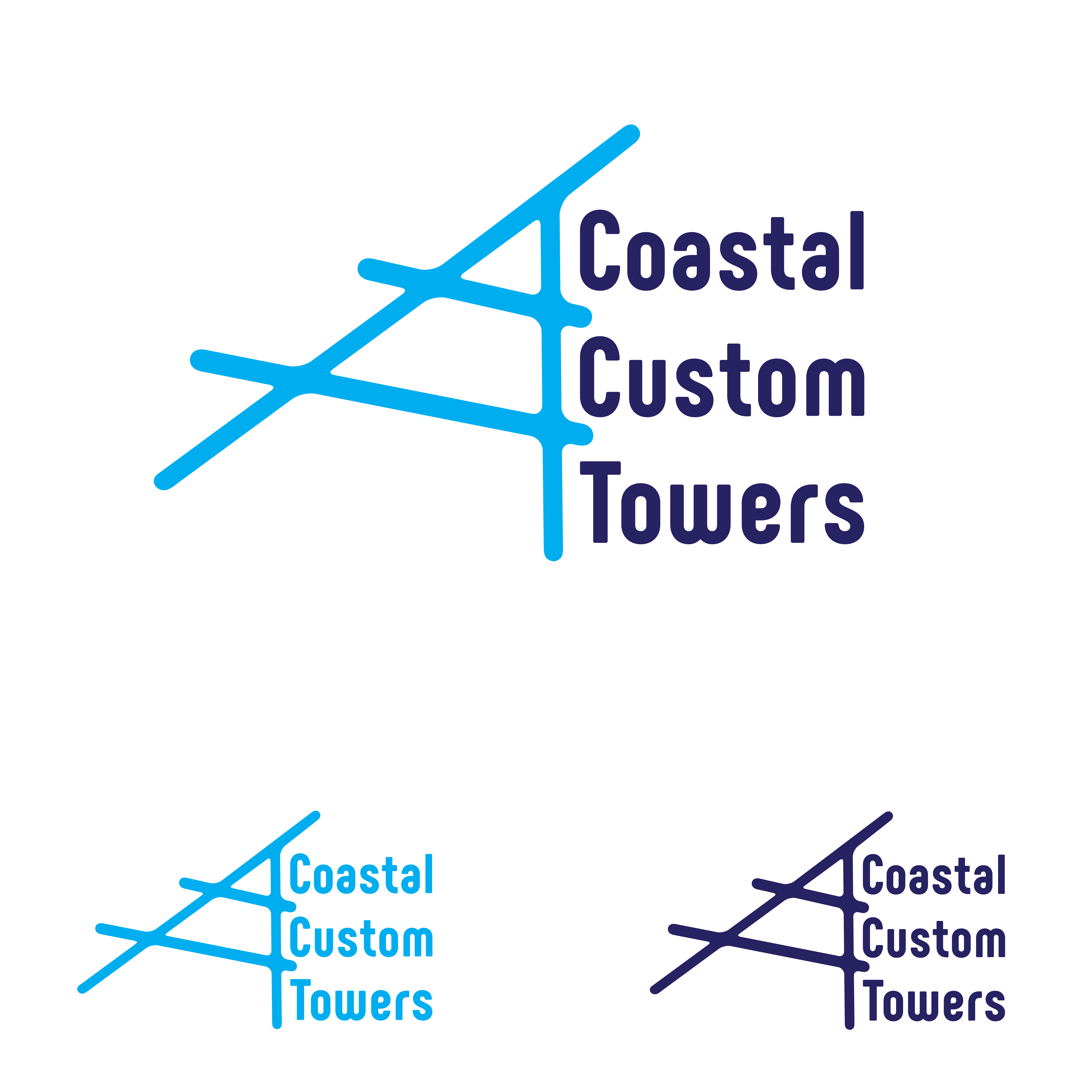 Logo Design by RIDVAN BULBUL for Coastal Custom Towers | Design #24648194