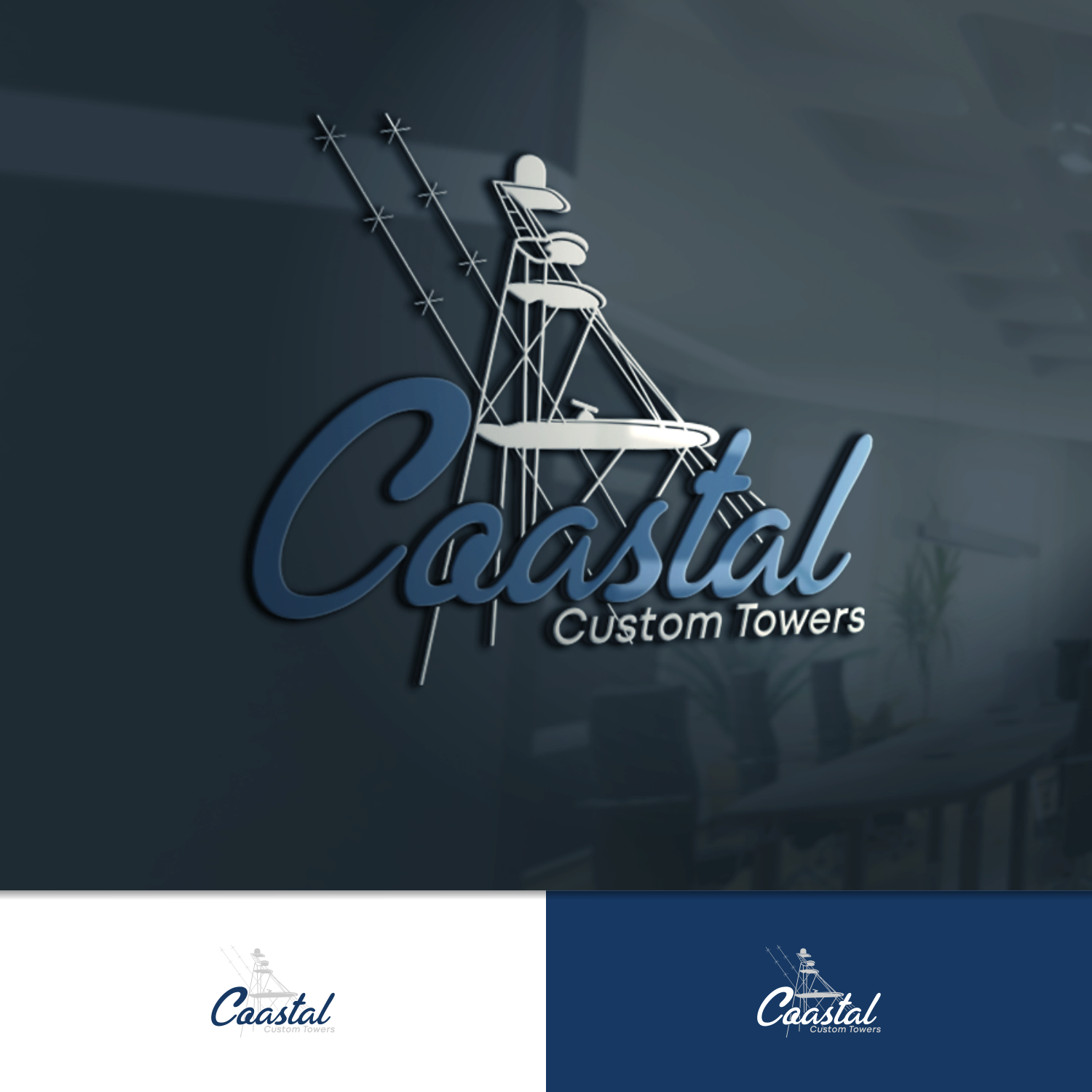 Logo Design by adie soesanto for Coastal Custom Towers | Design #24595412