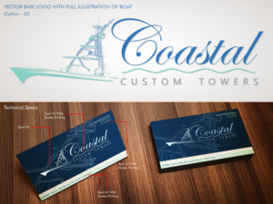 Logo Design by kulvinder2779 for Coastal Custom Towers | Design: #24613135
