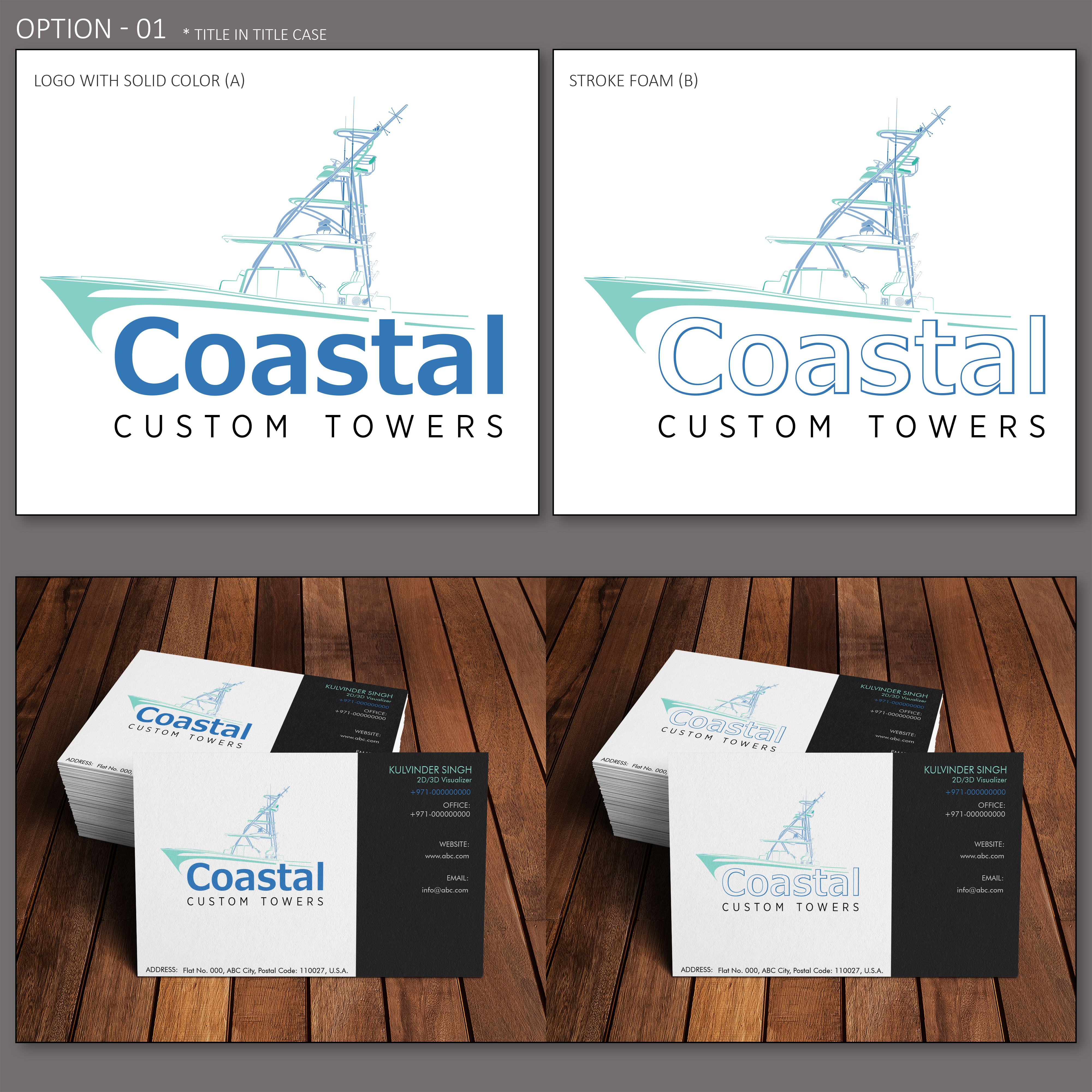 Logo Design by kulvinder2779 for Coastal Custom Towers | Design #24648888