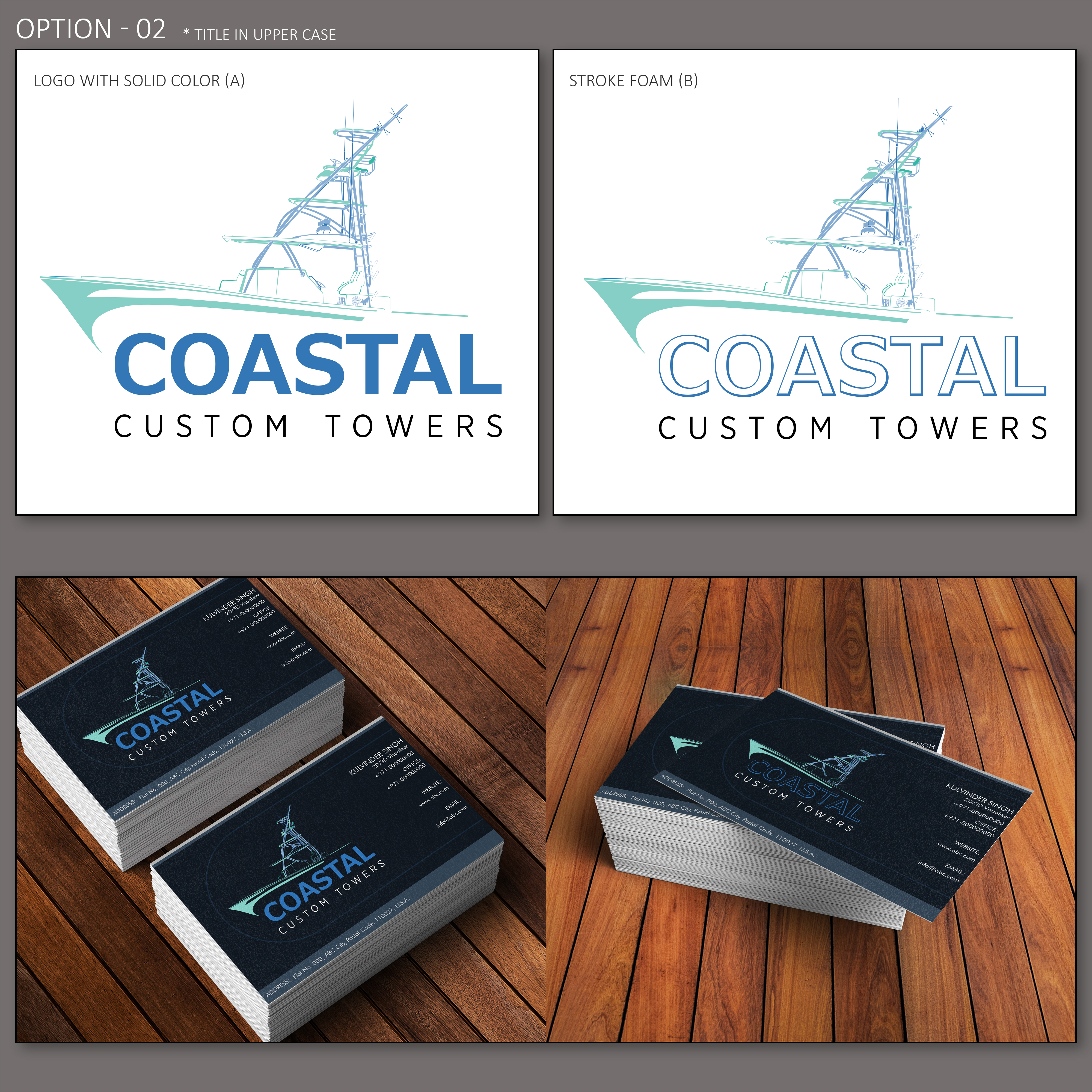 Logo Design by kulvinder2779 for Coastal Custom Towers | Design #24648902