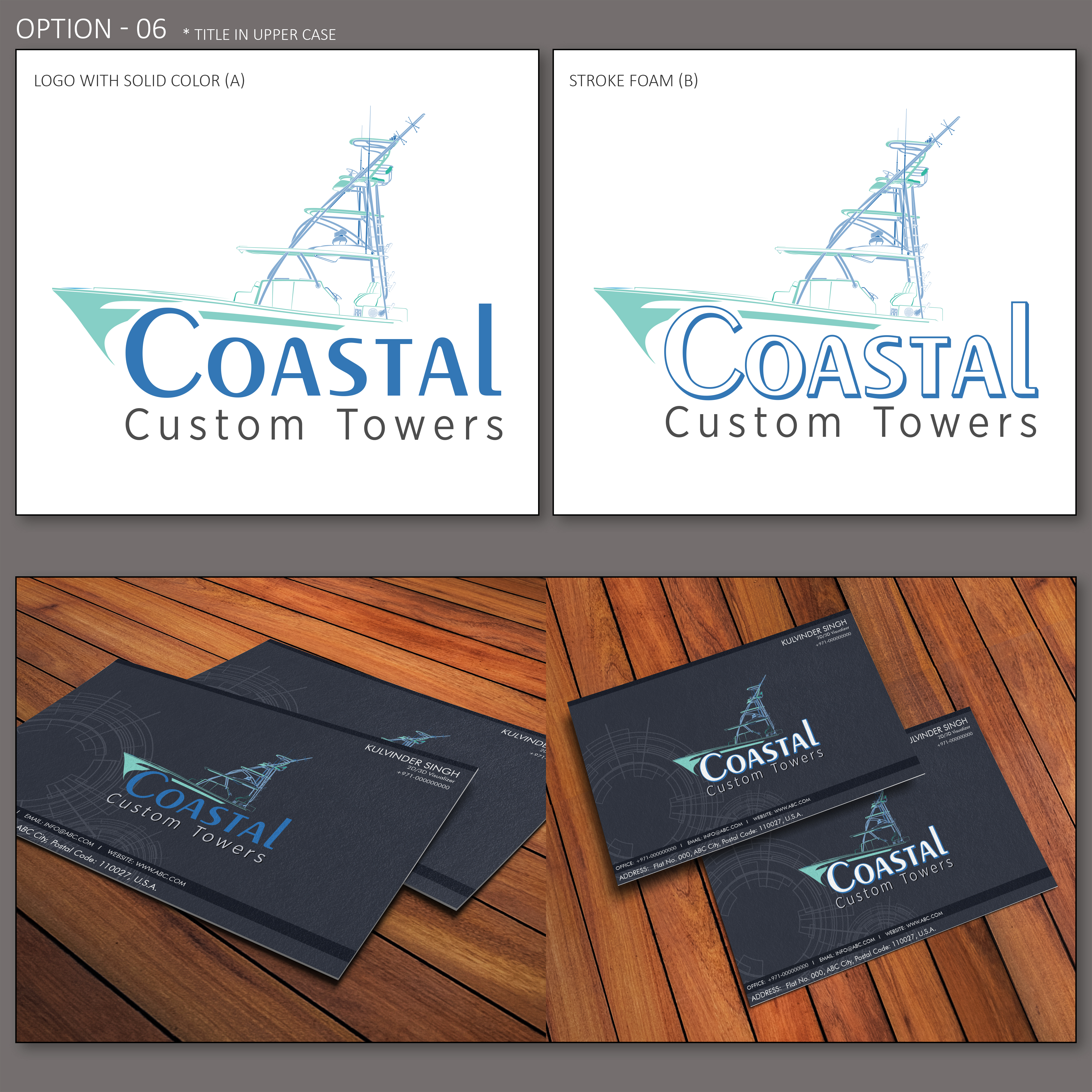 Logo Design by kulvinder2779 for Coastal Custom Towers | Design #24648921