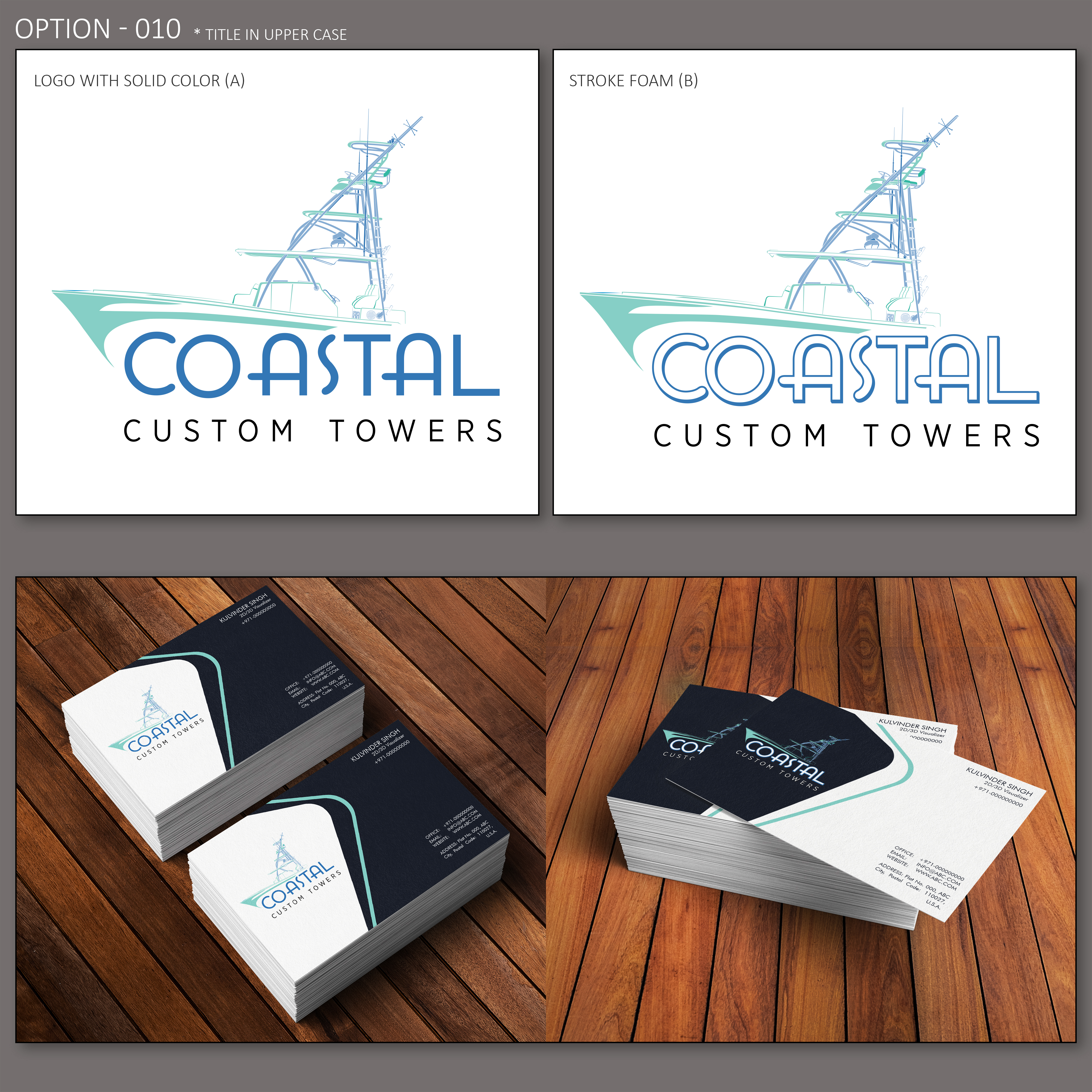 Logo Design by kulvinder2779 for Coastal Custom Towers | Design #24652999