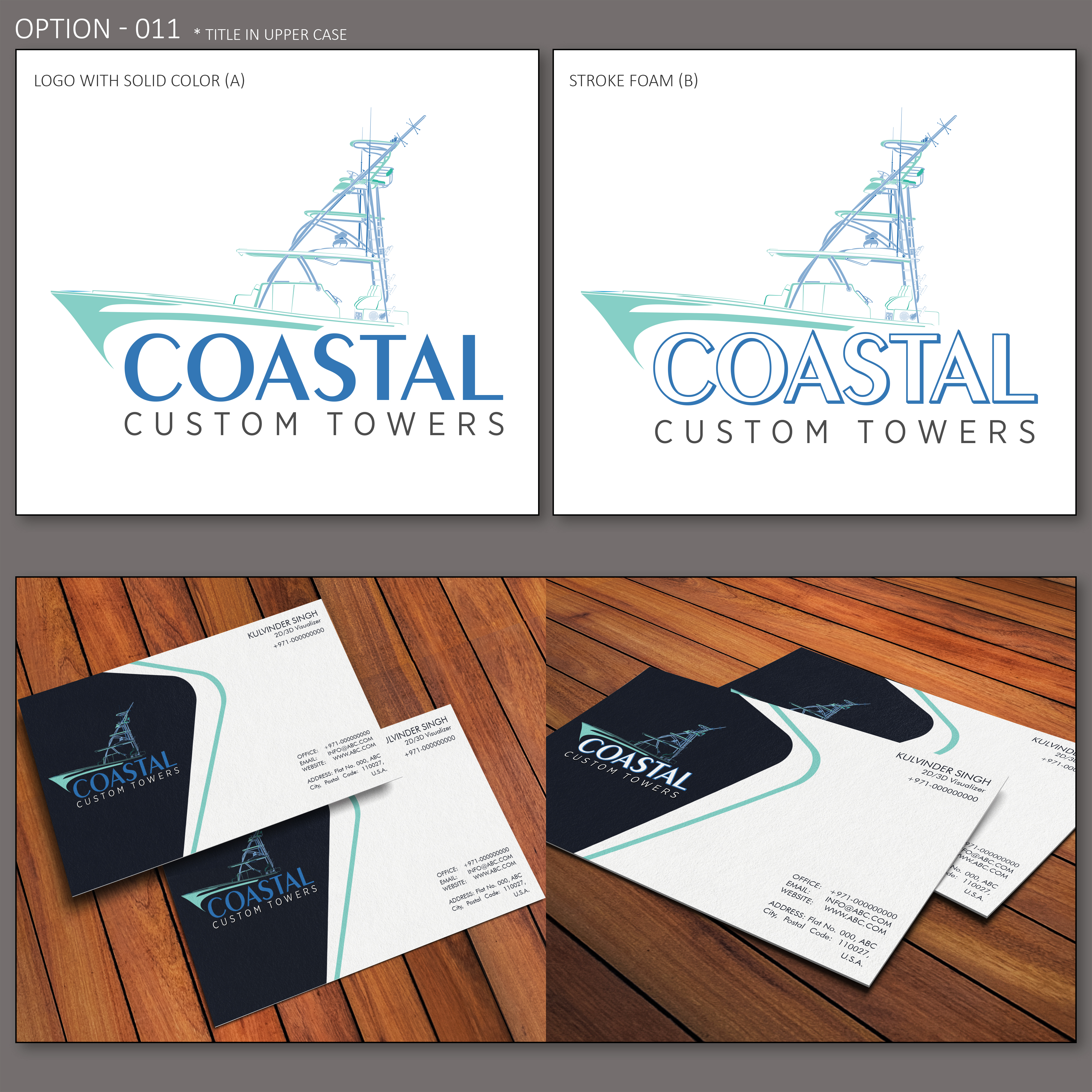 Logo Design by kulvinder2779 for Coastal Custom Towers | Design #24653009