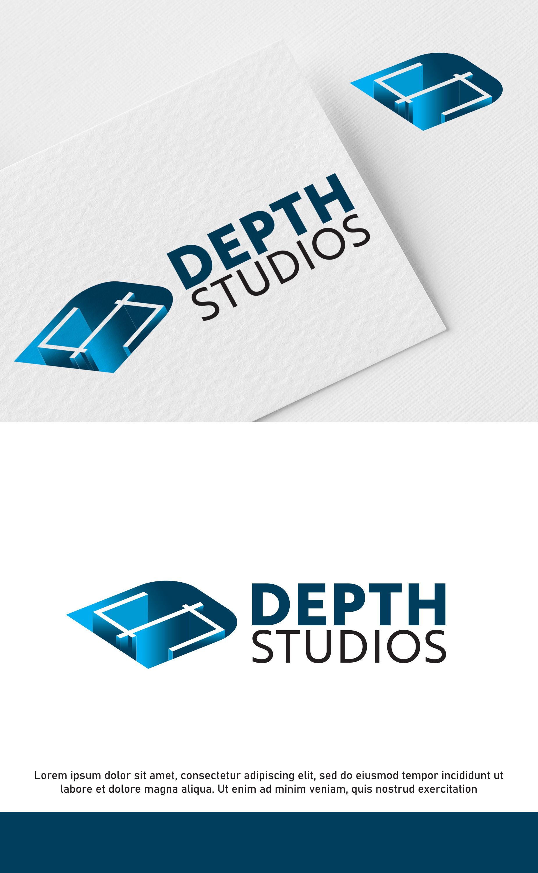 Logo Design by 4AD for Depth Studios post productions | Design #24650659