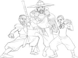 Warriors Monks and Samurai  | Diseño Con Ilustración por Mohsart