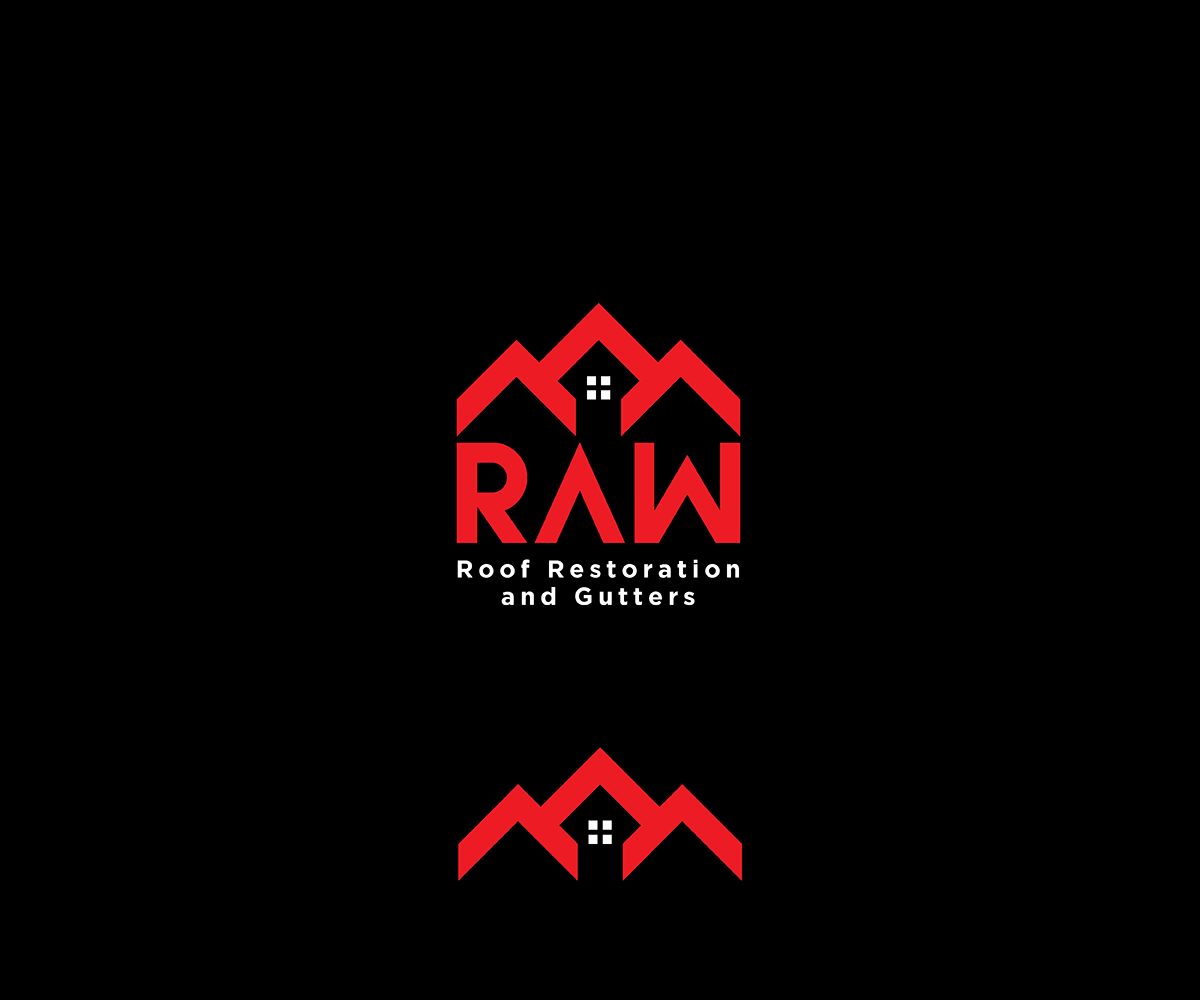 Logo Design by saulogchito for RAW Roof Restoration & Gutters | Design #24638150