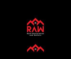 Logo Design by saulogchito for RAW Roof Restoration & Gutters | Design: #24638150