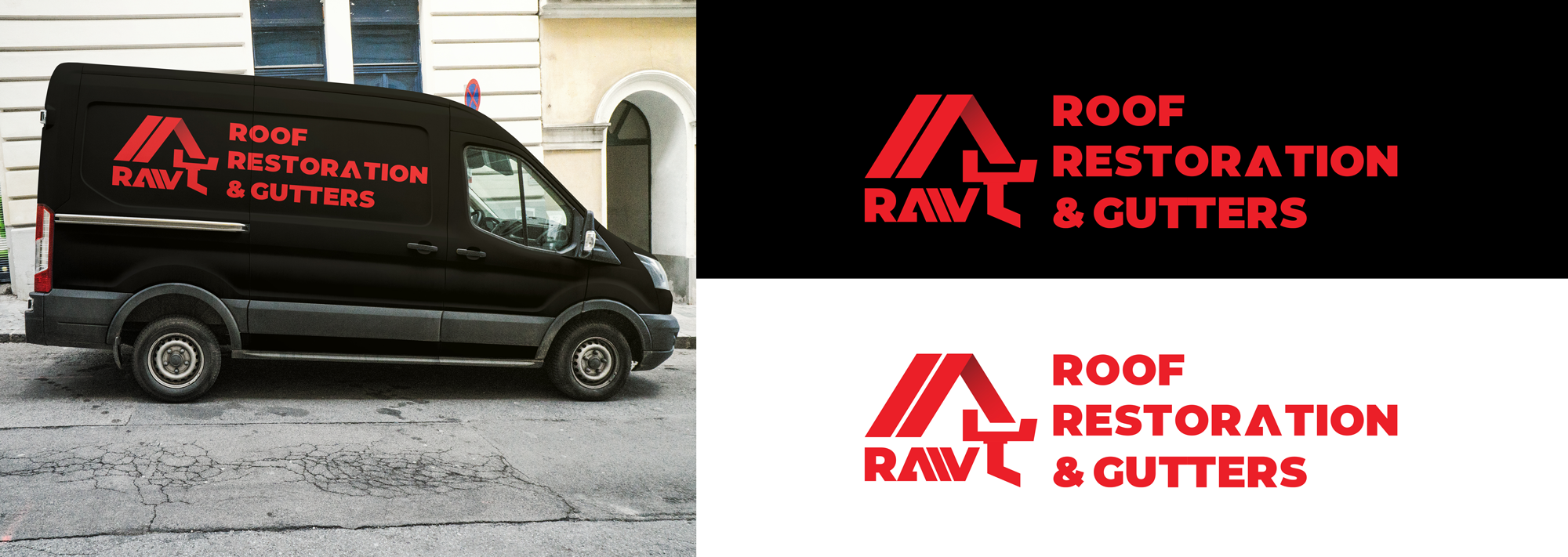 Logo Design by P.J for RAW Roof Restoration & Gutters | Design #24663703