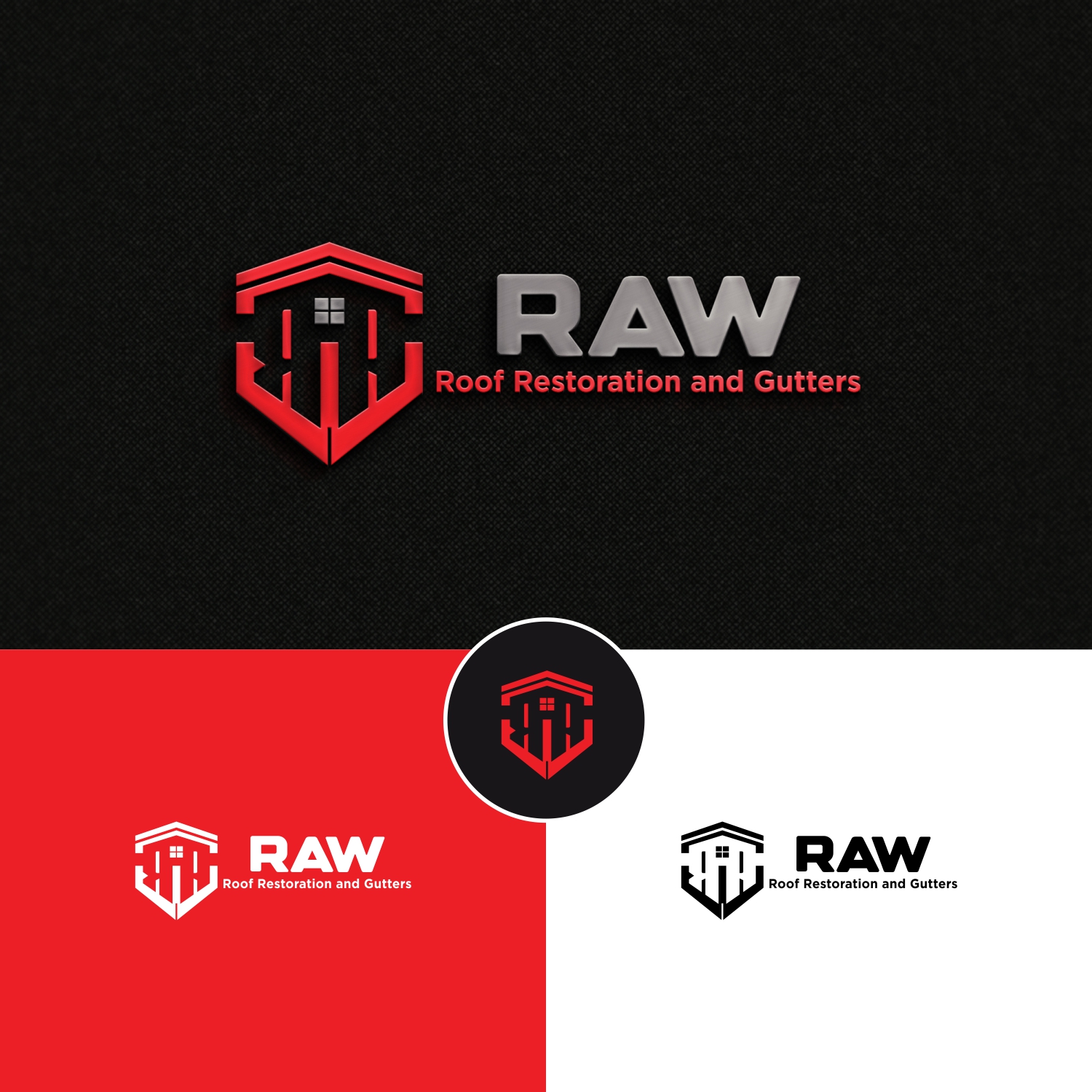Design de Logo par 2662 DESIGN pour RAW Roof Restoration & Gutters | Design #24616670