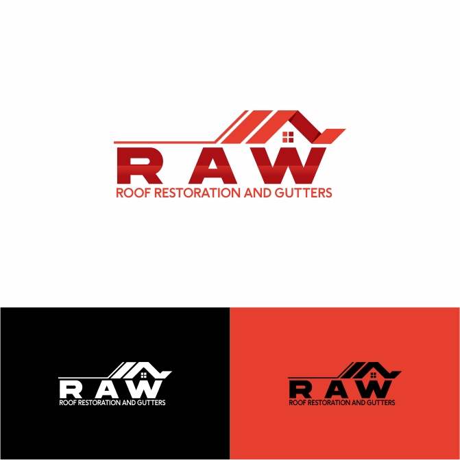 Logo Design by Avilash for RAW Roof Restoration & Gutters | Design #24652342