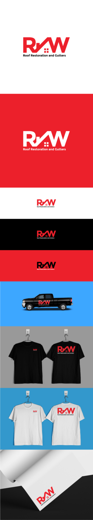 Design de Logo par 1Concept pour RAW Roof Restoration & Gutters | Design #24610122