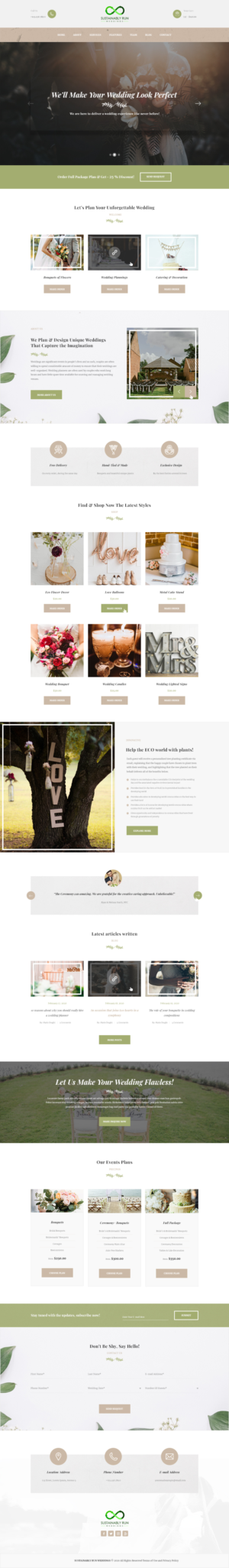 Website Design for Brand New Wedding Sustainability Initiative | WordPress-Design von Starto Agency