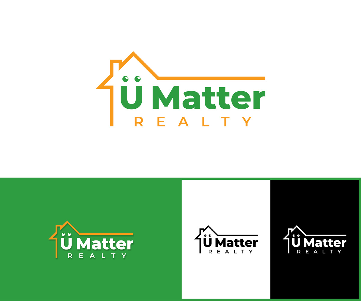 Bold, Modern, Real Estate Agent Logo Design for U Matter Realty by
