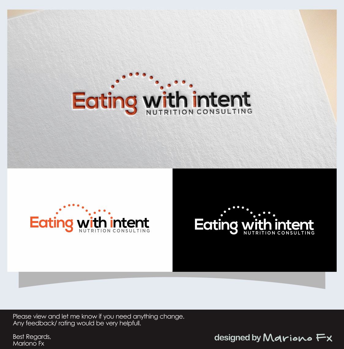 Logo Design by Mariono Fx for Eating with Intent, LLC | Design #24609194