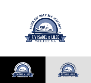F/V Isabel & Lilee  Fresh Day boat sea scallops Wellfleet, MA | Logo Design by Aditya.DwiRama