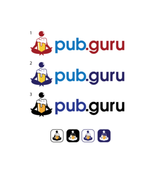 pub.guru (maybe tagline: effortless all-in-one order and delivery management designed BY publicans, FOR publicans | Logo Design by geni