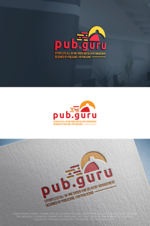 pub.guru (maybe tagline: effortless all-in-one order and delivery management designed BY publicans, FOR publicans | Logo Design by GoodTimes$$$
